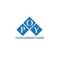 poy brief logo ontwerp op witte achtergrond. poy creatieve initialen brief logo concept. poy brief ontwerp. vector