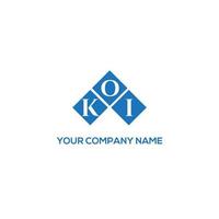 koi brief logo ontwerp op witte achtergrond. koi creatieve initialen brief logo concept. koi brief ontwerp. vector