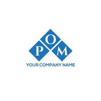 pom brief logo ontwerp op witte achtergrond. pom creatieve initialen brief logo concept. pom brief ontwerp. vector