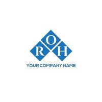 roh brief logo ontwerp op witte achtergrond. roh creatieve initialen brief logo concept. roh-briefontwerp. vector