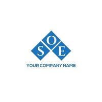 soe brief logo ontwerp op witte achtergrond. soe creatieve initialen brief logo concept. soe brief ontwerp. vector