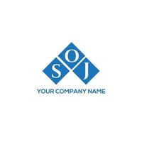 soj brief logo ontwerp op witte achtergrond. soj creatieve initialen brief logo concept. soj brief ontwerp. vector