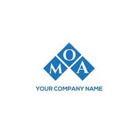 moa brief logo ontwerp op witte achtergrond. moa creatieve initialen brief logo concept. moa brief ontwerp. vector