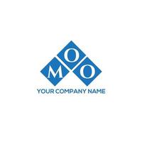 moo brief logo ontwerp op witte achtergrond. moo creatieve initialen brief logo concept. moo brief ontwerp. vector