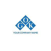 gok brief logo ontwerp op witte achtergrond. gok creatieve initialen brief logo concept. gok brief ontwerp. vector