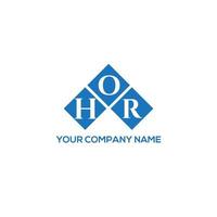 hor brief logo ontwerp op witte achtergrond. hor creatieve initialen brief logo concept. hor brief ontwerp. vector