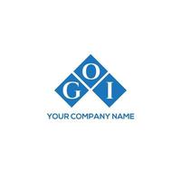 goi brief logo ontwerp op witte achtergrond. goi creatieve initialen brief logo concept. goi-briefontwerp. vector