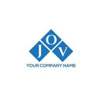 jov brief logo ontwerp op witte achtergrond. jov creatieve initialen brief logo concept. jov brief ontwerp. vector