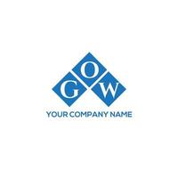 gow brief logo ontwerp op witte achtergrond. gow creatieve initialen brief logo concept. gow brief ontwerp. vector