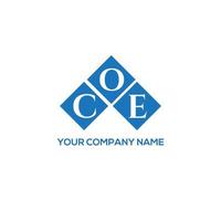 coe brief logo ontwerp op witte achtergrond. coe creatieve initialen brief logo concept. coe brief ontwerp. vector