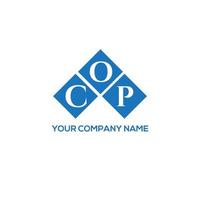 cop brief logo ontwerp op witte achtergrond. cop creatieve initialen brief logo concept. cop brief ontwerp. vector