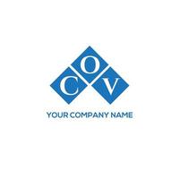 cov brief logo ontwerp op witte achtergrond. cov creatieve initialen brief logo concept. cov brief ontwerp. vector