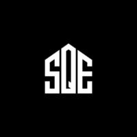 sqe letter logo ontwerp op zwarte achtergrond. sqe creatieve initialen brief logo concept. vierkante letter ontwerp. vector