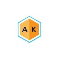 ak brief logo ontwerp op witte achtergrond. ak creatieve initialen brief logo concept. ak brief design.ak brief logo ontwerp op witte achtergrond. ak creat vector