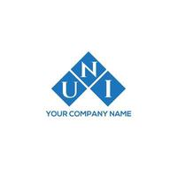 uni brief logo ontwerp op witte achtergrond. uni creatieve initialen brief logo concept. uni-briefontwerp. vector