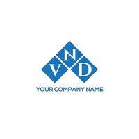 vnd brief logo ontwerp op witte achtergrond. vnd creatieve initialen brief logo concept. vnd brief ontwerp. vector