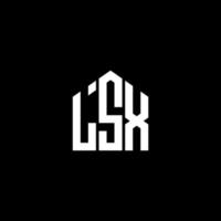 lsx brief logo ontwerp op zwarte achtergrond. lsx creatieve initialen brief logo concept. lsx-briefontwerp. vector