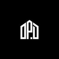 OPD brief logo ontwerp op zwarte achtergrond. opd creatieve initialen brief logo concept. opd brief ontwerp. vector