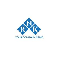 Rnk brief logo ontwerp op witte achtergrond. rnk creatieve initialen brief logo concept. rnk brief ontwerp. vector