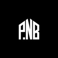 pnb brief logo ontwerp op zwarte achtergrond. pnb creatieve initialen brief logo concept. pnb brief ontwerp. vector