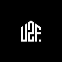 UZF letter logo ontwerp op zwarte achtergrond. uzf creatieve initialen brief logo concept. uzf-briefontwerp. vector