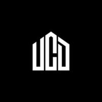 UCD brief logo ontwerp op zwarte achtergrond. ucd creatieve initialen brief logo concept. ucd-briefontwerp. vector