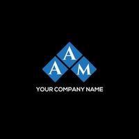 aam brief logo ontwerp op zwarte achtergrond. aam creatieve initialen brief logo concept. aam brief ontwerp. vector