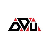 ddu driehoek brief logo ontwerp met driehoekige vorm. ddu driehoek logo ontwerp monogram. ddu driehoek vector logo sjabloon met rode kleur. ddu driehoekig logo eenvoudig, elegant en luxueus logo. ddu