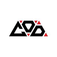 kabeljauw driehoek brief logo ontwerp met driehoekige vorm. kabeljauw driehoek logo ontwerp monogram. kabeljauw driehoek vector logo sjabloon met rode kleur. kabeljauw driehoekig logo eenvoudig, elegant en luxueus logo. kabeljauw