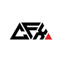 cfx driehoek brief logo ontwerp met driehoekige vorm. cfx driehoek logo ontwerp monogram. cfx driehoek vector logo sjabloon met rode kleur. cfx driehoekig logo eenvoudig, elegant en luxueus logo. cfx