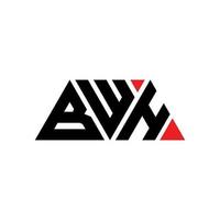 bwh driehoek brief logo ontwerp met driehoekige vorm. bwh driehoek logo ontwerp monogram. bwh driehoek vector logo sjabloon met rode kleur. bwh driehoekig logo eenvoudig, elegant en luxueus logo. bwh