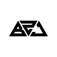 bzj driehoek brief logo ontwerp met driehoekige vorm. bzj driehoek logo ontwerp monogram. bzj driehoek vector logo sjabloon met rode kleur. bzj driehoekig logo eenvoudig, elegant en luxueus logo. bzj