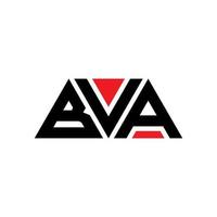 bva driehoek brief logo ontwerp met driehoekige vorm. bva driehoek logo ontwerp monogram. bva driehoek vector logo sjabloon met rode kleur. bva driehoekig logo eenvoudig, elegant en luxueus logo. bva