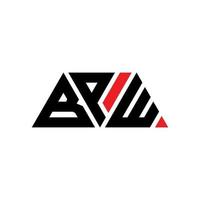 bpw driehoek brief logo ontwerp met driehoekige vorm. bpw driehoek logo ontwerp monogram. bpw driehoek vector logo sjabloon met rode kleur. bpw driehoekig logo eenvoudig, elegant en luxueus logo. bpw