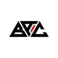bac driehoek brief logo ontwerp met driehoekige vorm. bac driehoek logo ontwerp monogram. bac driehoek vector logo sjabloon met rode kleur. bac driehoekig logo eenvoudig, elegant en luxueus logo. bac