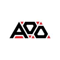 aoo driehoek letter logo ontwerp met driehoekige vorm. aoo driehoek logo ontwerp monogram. aoo driehoek vector logo sjabloon met rode kleur. aoo driehoekig logo eenvoudig, elegant en luxueus logo. aooo