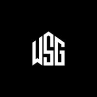 wsg brief logo ontwerp op zwarte achtergrond. wsg creatieve initialen brief logo concept. wsg brief ontwerp. vector