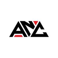 anc driehoek brief logo ontwerp met driehoekige vorm. anc driehoek logo ontwerp monogram. anc driehoek vector logo sjabloon met rode kleur. anc driehoekig logo eenvoudig, elegant en luxueus logo. anc