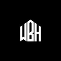 wbh brief logo ontwerp op zwarte achtergrond. wbh creatieve initialen brief logo concept. wbh brief ontwerp. vector