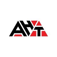 aht driehoek letter logo ontwerp met driehoekige vorm. aht driehoek logo ontwerp monogram. aht driehoek vector logo sjabloon met rode kleur. aht driehoekig logo eenvoudig, elegant en luxueus logo. aht