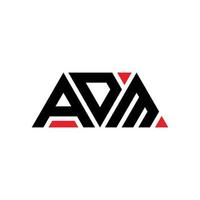 adm driehoek brief logo ontwerp met driehoekige vorm. adm driehoek logo ontwerp monogram. adm driehoek vector logo sjabloon met rode kleur. adm driehoekig logo eenvoudig, elegant en luxueus logo. adm