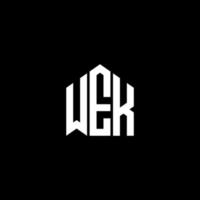 week brief logo ontwerp op zwarte achtergrond. wek creatieve initialen brief logo concept. week brief ontwerp. vector