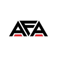 afa driehoek brief logo ontwerp met driehoekige vorm. afa driehoek logo ontwerp monogram. afa driehoek vector logo sjabloon met rode kleur. afa driehoekig logo eenvoudig, elegant en luxueus logo. afa