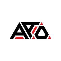 aao driehoek brief logo ontwerp met driehoekige vorm. aao driehoek logo ontwerp monogram. aao driehoek vector logo sjabloon met rode kleur. aao driehoekig logo eenvoudig, elegant en luxueus logo. aao