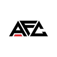 afc driehoek brief logo ontwerp met driehoekige vorm. afc driehoek logo ontwerp monogram. afc driehoek vector logo sjabloon met rode kleur. afc driehoekig logo eenvoudig, elegant en luxueus logo. afc