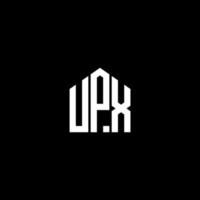 upx brief logo ontwerp op zwarte achtergrond. upx creatieve initialen brief logo concept. upx brief ontwerp. vector