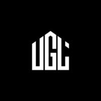 ugl brief design.ugl brief logo ontwerp op zwarte achtergrond. ugl creatieve initialen brief logo concept. ugl brief design.ugl brief logo ontwerp op zwarte achtergrond. jij vector