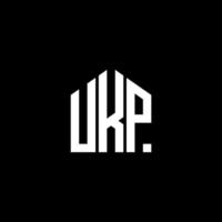 UK brief logo ontwerp op zwarte achtergrond. ukp creatieve initialen brief logo concept. ukp-briefontwerp. vector