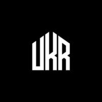 UK brief logo ontwerp op zwarte achtergrond. ukr creatieve initialen brief logo concept. ukr brief ontwerp. vector