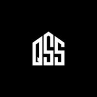QS brief logo ontwerp op zwarte achtergrond. qss creatieve initialen brief logo concept. qss-briefontwerp. vector